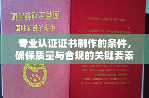 姜堰专业认证证书制作的条件，确保质量与合规的关键要素
